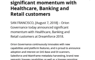 significant momentum with healthcare, banking