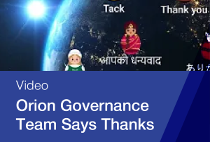 Orion Governance Says Thanks