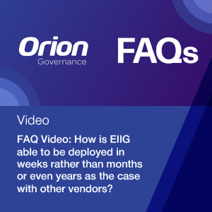 Orion Governance EIIG offers fastest deployment time